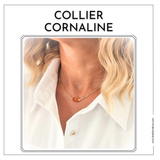 collier pendentif cornaline