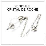 Pendule divinatoire en Cristal de roche, pierre naturelle pour la guidance spirituelle