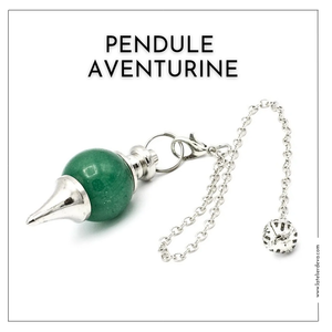 Pendule divinatoire en Aventurine, pierre naturelle pour la guidance spirituelle