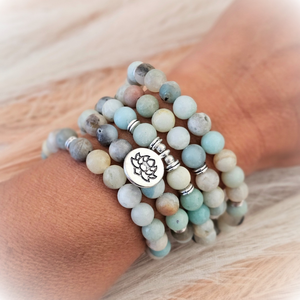 bracelet mala amazonite