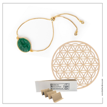 bracelet lithotherapie aventurine pour les problèmes de peau : acné, psoriasis, zona