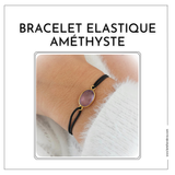 Bracelet lithothérapie pour ambulancier en améthyste