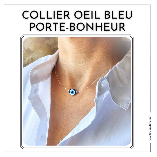 collier œil bleu porte-bonheur