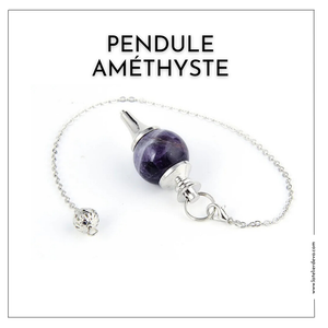 Pendule divinatoire en Améthyste naturelle pour la guidance spirituelle