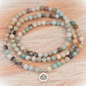 bracelet mala amazonite